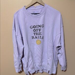 Aerie Lavender Sweatshirt - Going Off The Rails